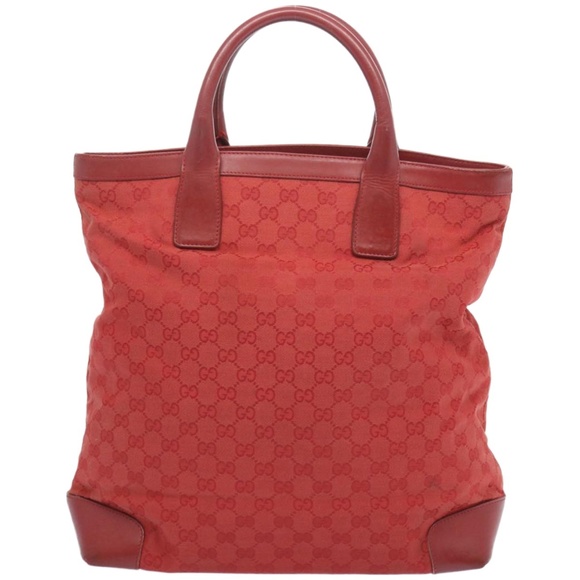 GUCCI GG Canvas Hand Bag Red 002 1093 Auth bs12270 - Picture 2 of 16